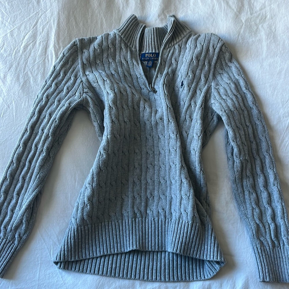 Polo Quarter Zip Gray